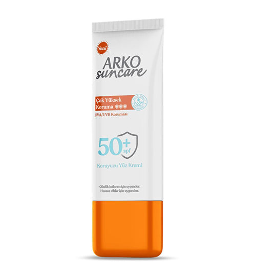 Arko Sun Care SPF50+ Moisturizing Face Sunscreen: UVA/UVB Protection, Non-Greasy, Ocean Friendly - Daily Sun Protection for Sensitive Skin