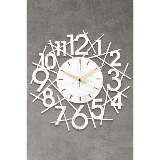 Muyika 41x41cm Metal Distressed Finish Silent Sweep Wall Clock - Decorative Wall Accessory for Homeowners