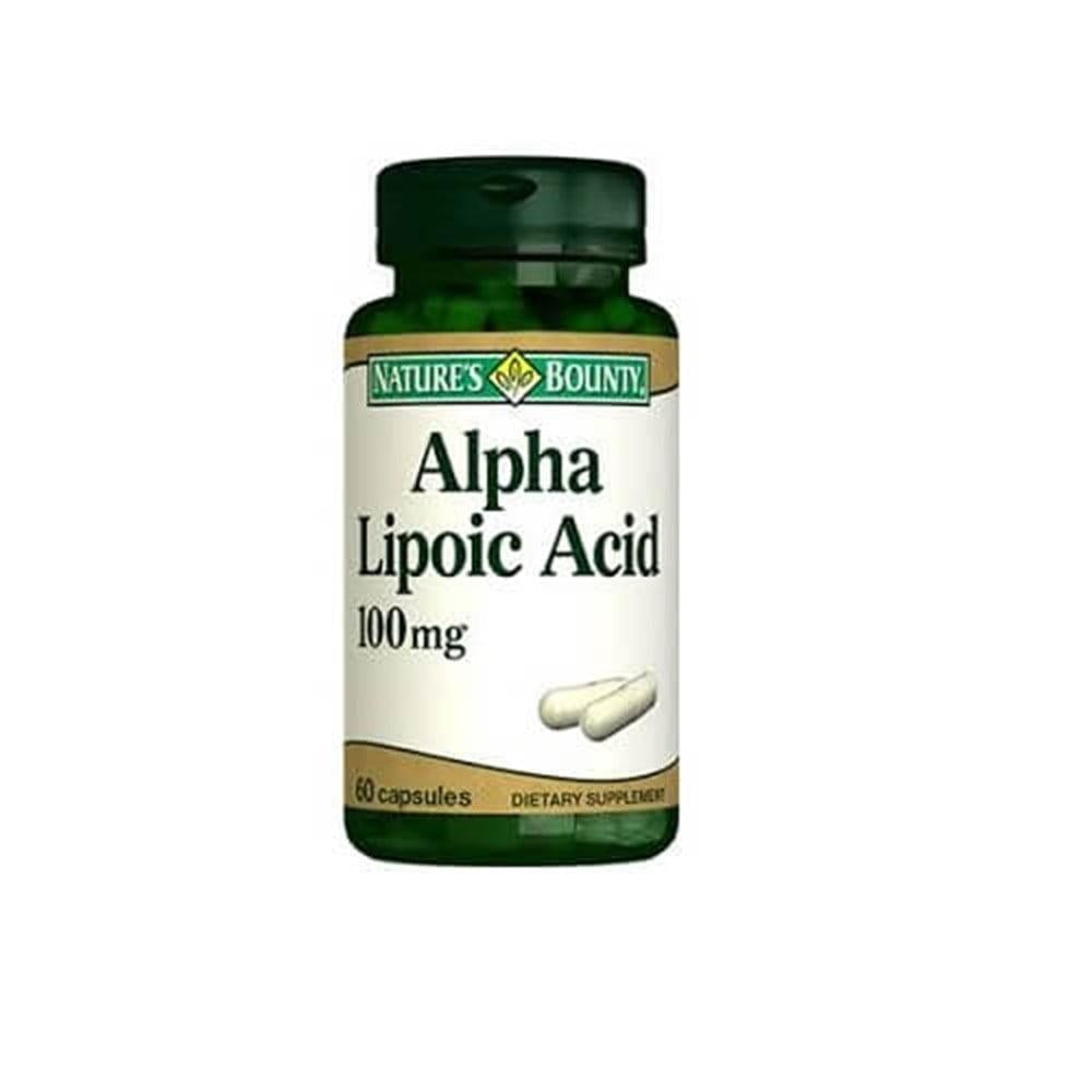 Nature's Bounty Alpha Lipoic Acid 100 mg Supplement - 60 Capsules, Antioxidant Support for Energy Production