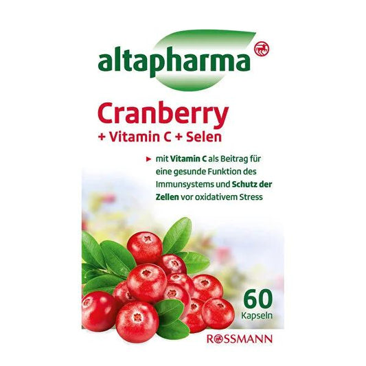 Altapharma Cranberry Extract Dietary Supplement with Vitamin C & Selenium - Gluten-Free & Lactose-Free - Immune System Support