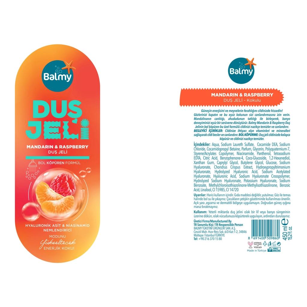 Balmy Mandarin & Raspberry Shower Gel for Fresh Skin 450 ml
