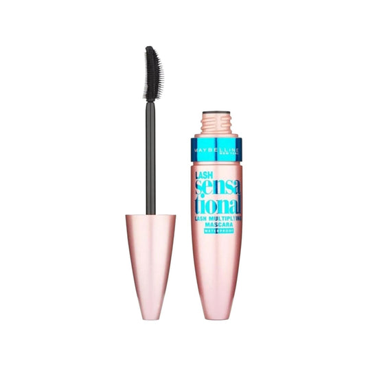Maybelline New York Lash Sensational Waterproof Volumizing Mascara - Dramatic Volume, Length & Curl - Black Pigmentation