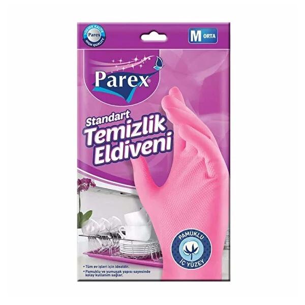 Parex Cleaning Gloves - Waterproof, Natural Latex, Cotton Lined for Household Chores