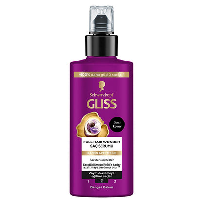 Gliss Full Hair Wonder: Anti Hair Loss Serum with Caffeine & Peptides - Reduce Thinning & Boost Hair Growth - Nourish Scalp - No Pillow Residue