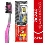 Colgate Zigzag Charcoal Toothbrush 2-Pack: Deep Interdental Cleaning, Black Bristles, Tongue Cleaner for Fresh Breath