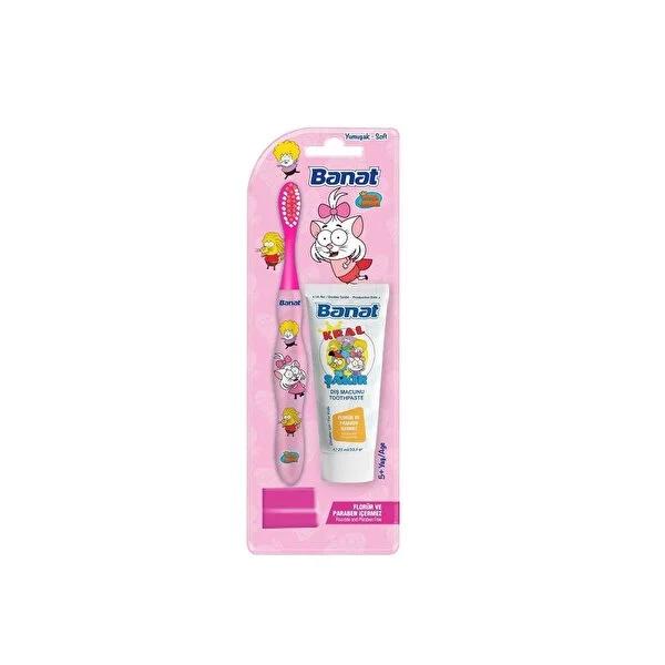 Banat Kral _akir Children's Toothbrush and Toothpaste Set - Fun Oral Care for Kids 5+