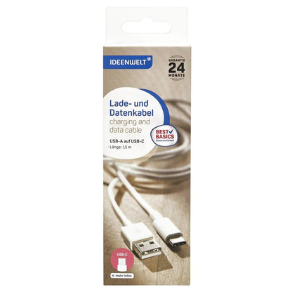 Ideenwelt USB-A to USB-C Charging & Data Cable - 1pc