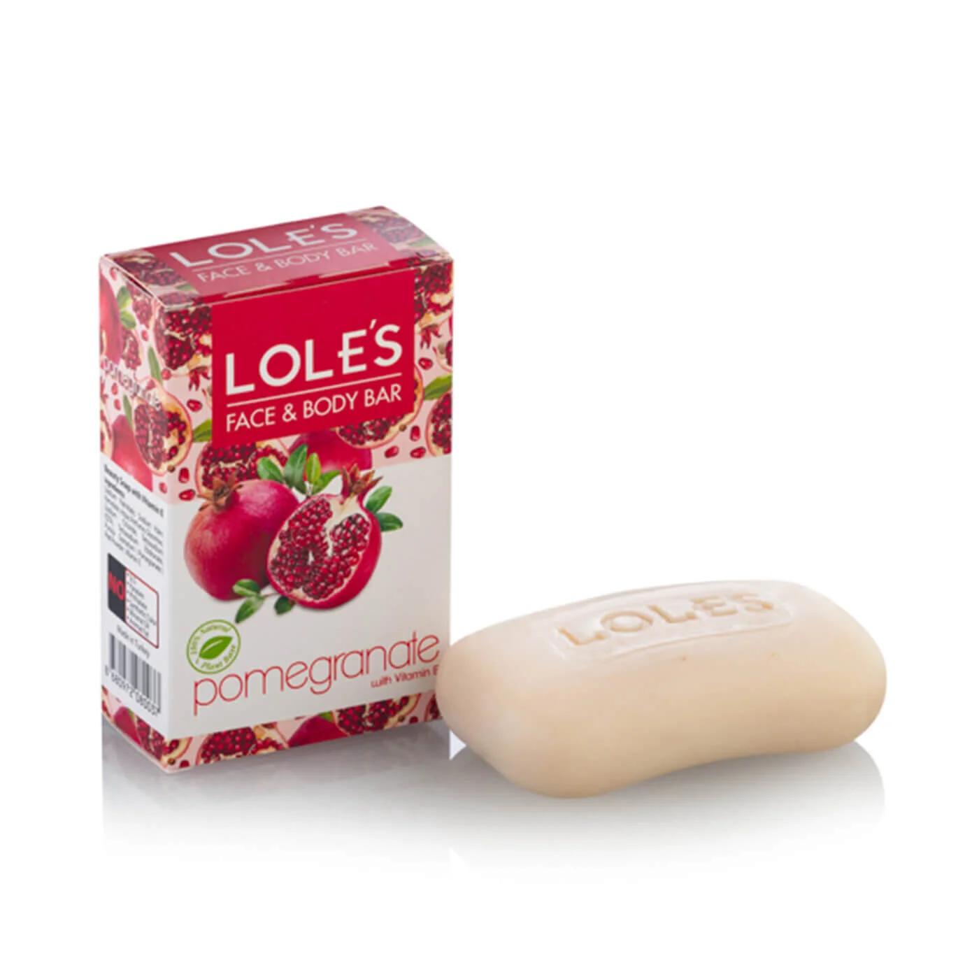 Loles Pomegranate Herbal Bar Soap for Smooth Skin 100g