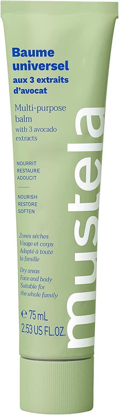 Mustela Multi-Purpose Avocado Balm - Nourishing Skincare for the Whole Family, Natural Dry Skin Relief