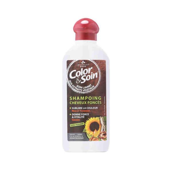 Color&Soin Dark Hair Shampoo 250ml - Color-Protecting, Nourishing Sulfate-Based Shampoo for Vibrant Hair