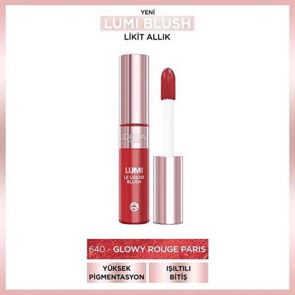 L'Oreal Paris Lumi Blush Liquid Blush in 640 Glowy Rouge Paris 10ml