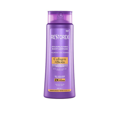 Restorex Collagen & Biotin Volumizing Hair Care Shampoo - 500ml, Nourishes & Strengthens Hair, Suitable for Daily Use