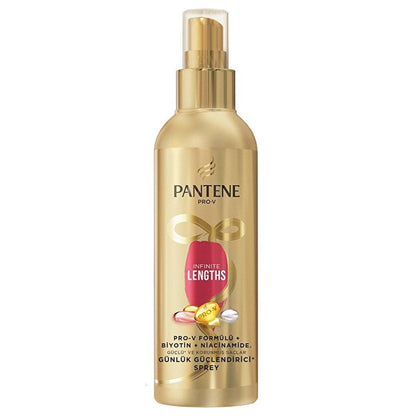 Pantene Infinite Lengths Biotin Hair Strengthening Spray - Leave-In Treatment for Damaged Hair Repair & Long Hair Care