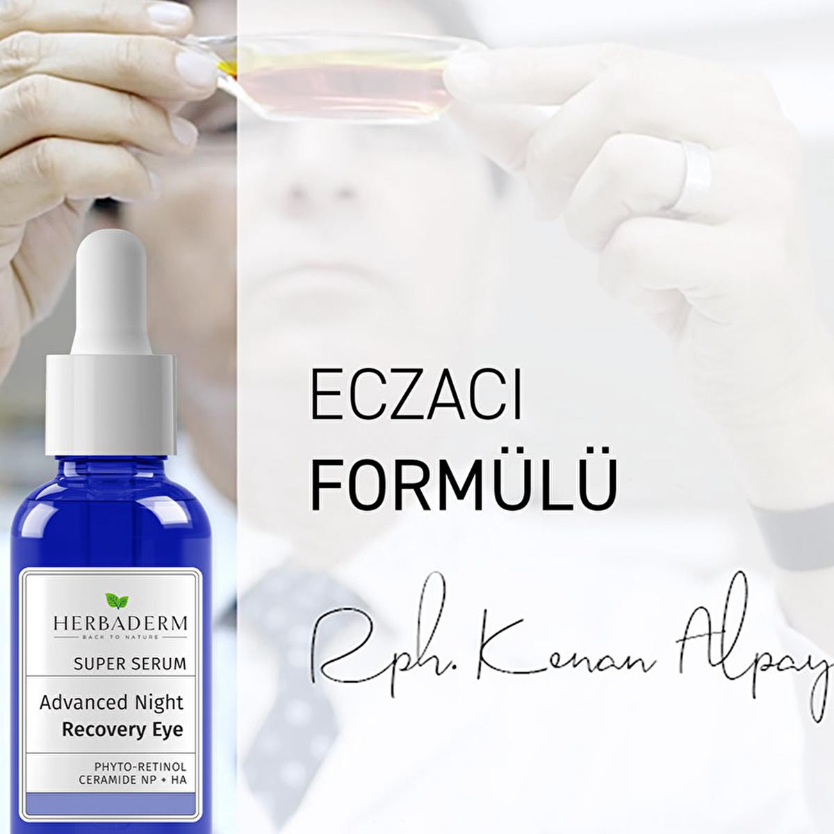 Herbaderm: Bakuchiol Anti-Wrinkle Eye Serum - Firming, Brightening, Hydrating Night Treatment for Fine Lines & Dry Eyes