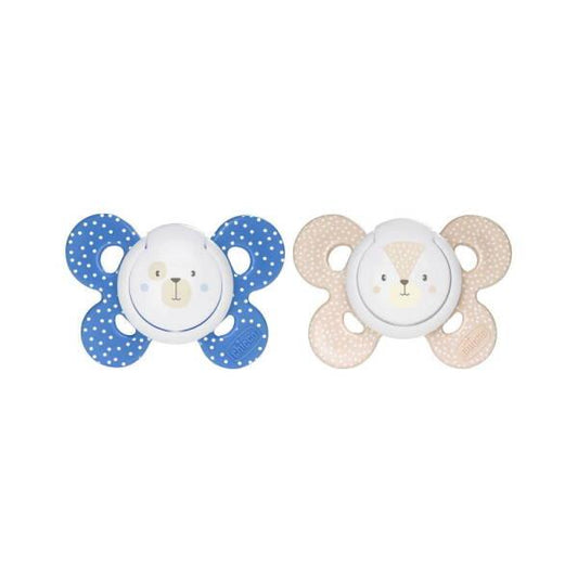 Chicco Orthodontic Pacifier - Physio Forma 2-Pack for Infants 6-16 Months, Safe Silicone Design