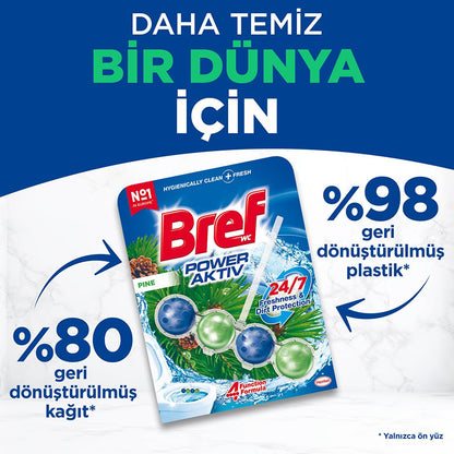 Bref Power Aktiv: Limescale Prevention Toilet Bowl Cleaner Block for Long-Lasting Freshness & Sparkling Clean Bathroom
