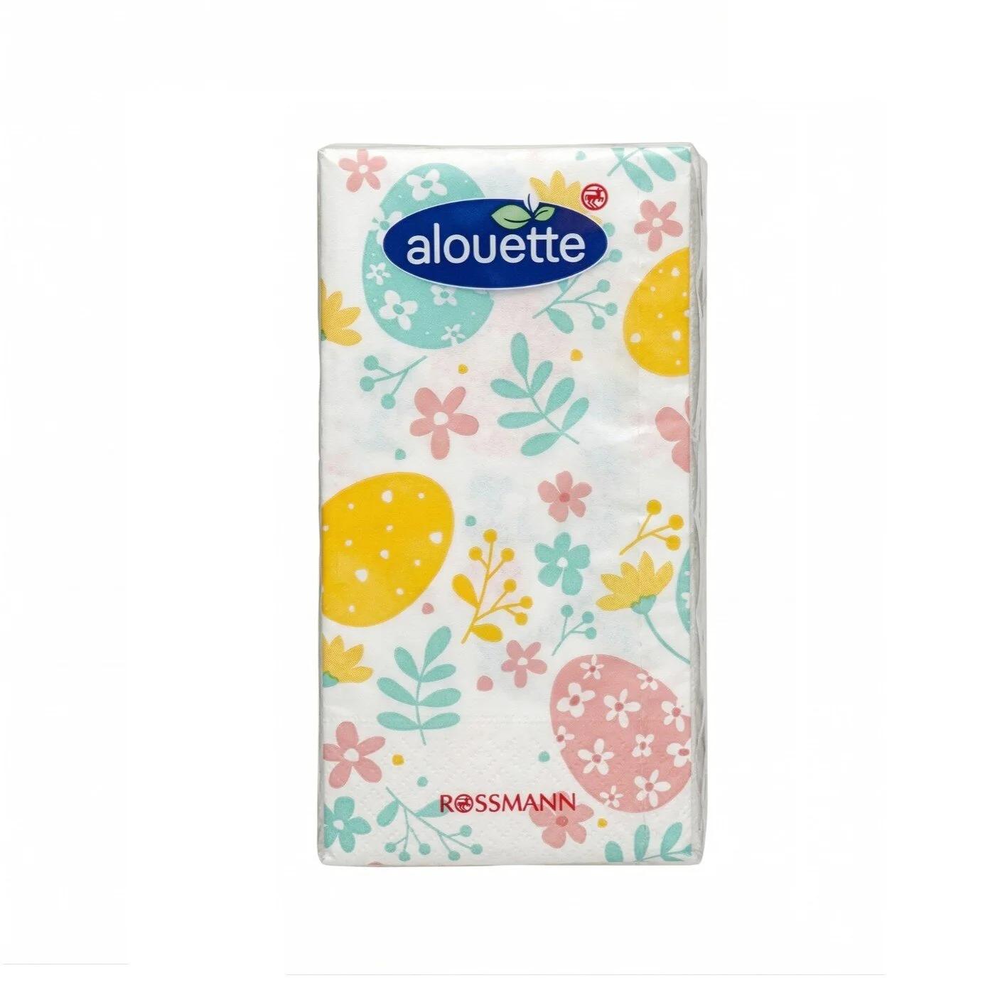 Alouette Spring Bistro Napkins Egg & Flower Design 16 Pack