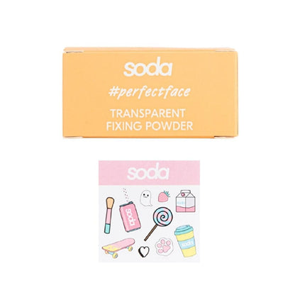Soda Translucent Setting Powder for Long-Lasting Matte Finish Makeup - Transparent Fixing Powder