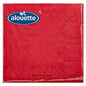 Alouette Red Disposable Napkins - 30 Count, 33x33 cm - Perfect for Household, Events, and Parties