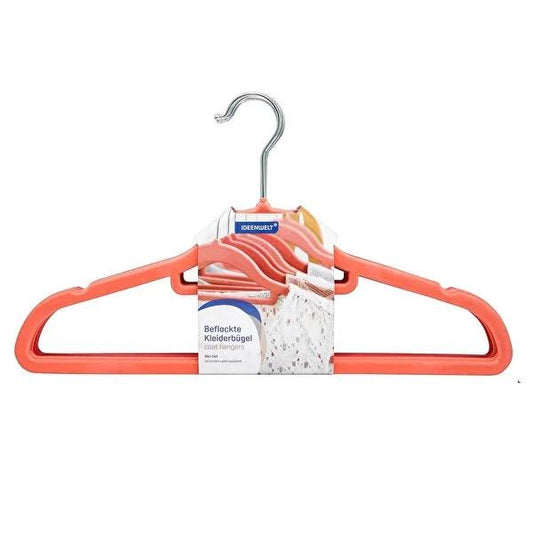 Ideenwelt 8 Piece Orange/Turquoise Clothing Hanger Set - Space Saving Closet Organization Solution