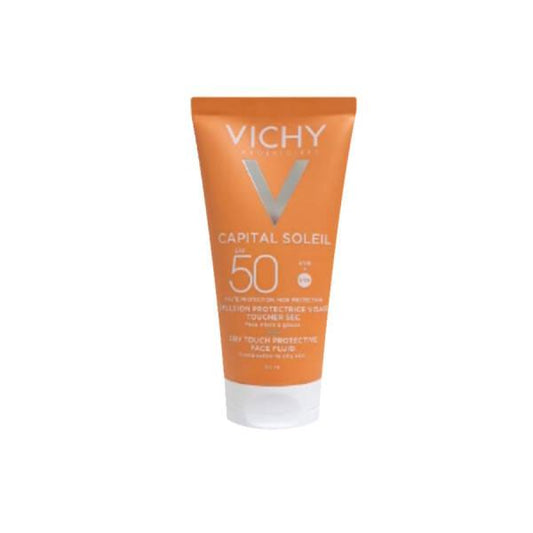 Vichy Ideal Soleil Emulsion SPF 50 - Water-Resistant, Hypoallergenic Face Sunscreen for Sensitive & Oily Skin