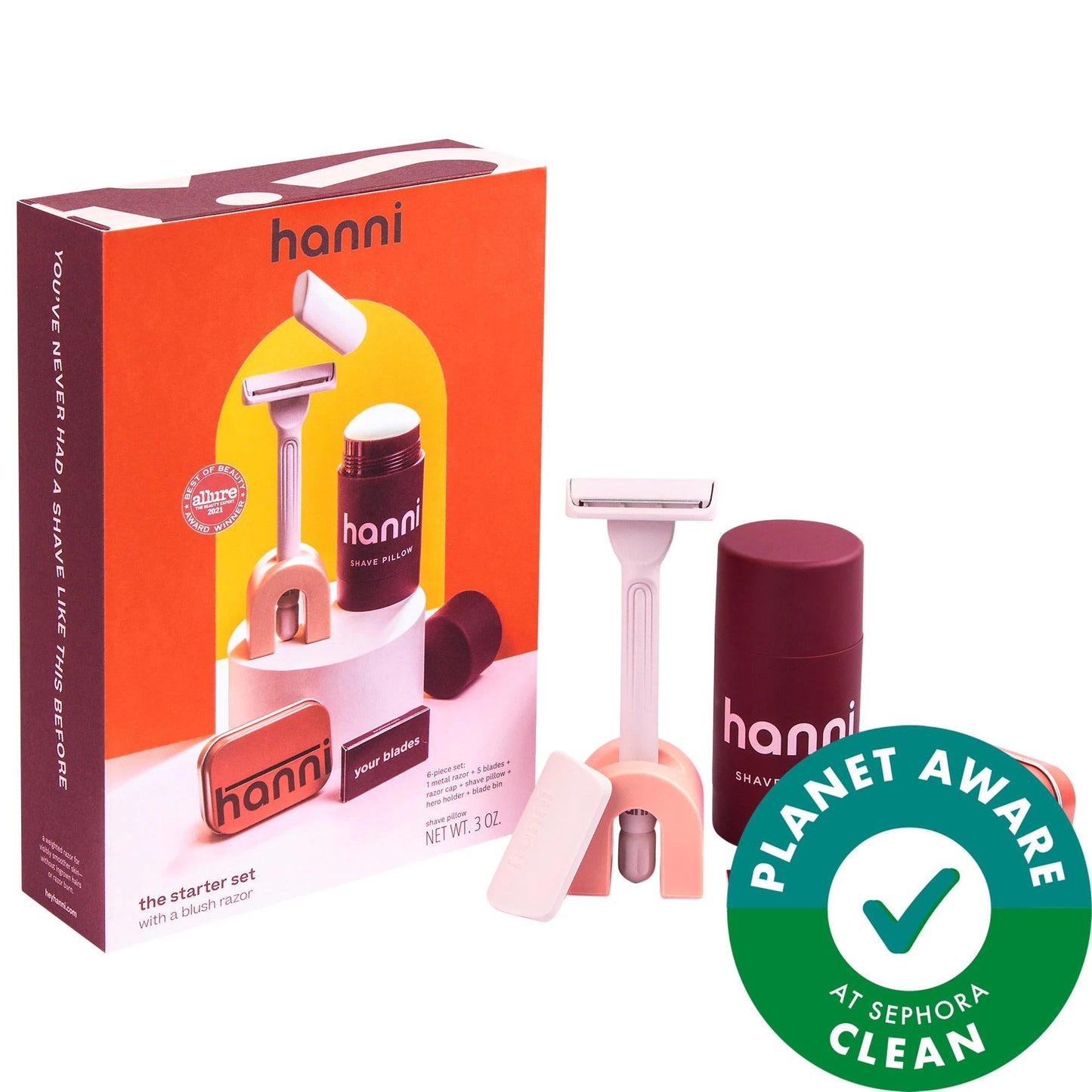 The Shave Starter Set by Clean & Planet Aware - Vegan, Cruelty-Free Dermaplaning Kit for Smooth Skin