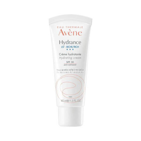 Avene Hydrance UV-Rich Moisturizing Cream SPF 30 - Hydrating, Non-Greasy, Sun Protection for Dry Skin