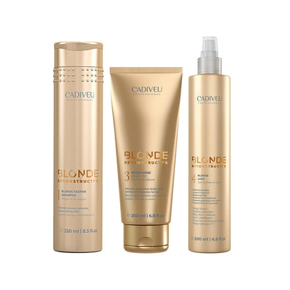 Cadiveu Blonde Reconstructor Home Care Set for Bleached Hair