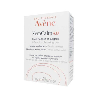 Avene XeraCalm A.D Ultra Rich Cleansing Bar: Soothe Dry, Sensitive Skin - Soap & Fragrance Free Relief for Eczema & Irritation