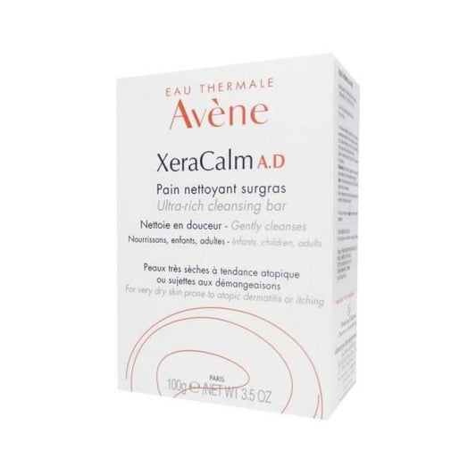 Avene XeraCalm A.D Ultra Rich Cleansing Bar: Soothe Dry, Sensitive Skin - Soap & Fragrance Free Relief for Eczema & Irritation