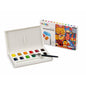 Carioca Plus 12-Color Watercolor Paint Set with Brush - High-Quality Art Supplies for Children and Enthusiasts