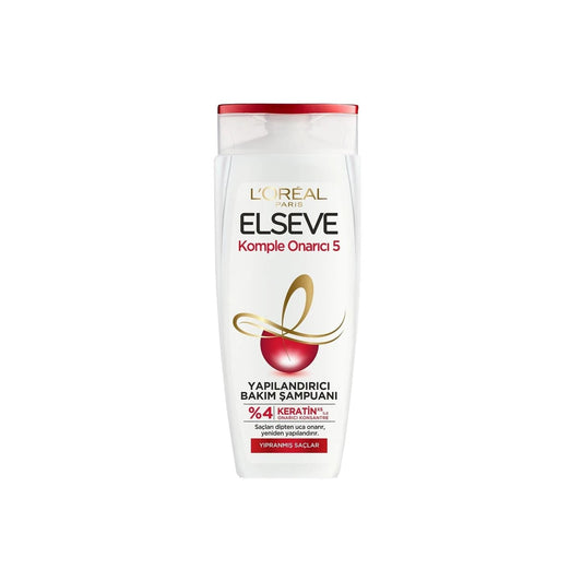 L'Oreal Elseve: Keratin Hair Repair Shampoo - Restructuring Shampoo for Damaged Hair, Protects Against Breakage - 300ml / 10.14 fl oz