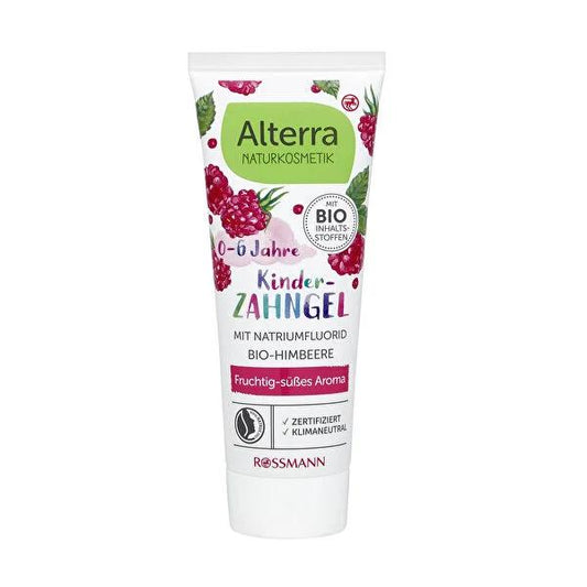 Alterra Organic Children's Toothpaste with Raspberry & Strawberry Extract - 0-6 Years, 2.54 fl oz