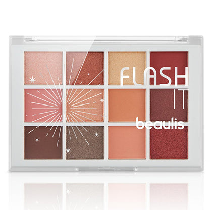 Beaulis Flash It 12 Eyeshadow Palette - Matte & Shimmer Shades for Versatile Makeup Looks