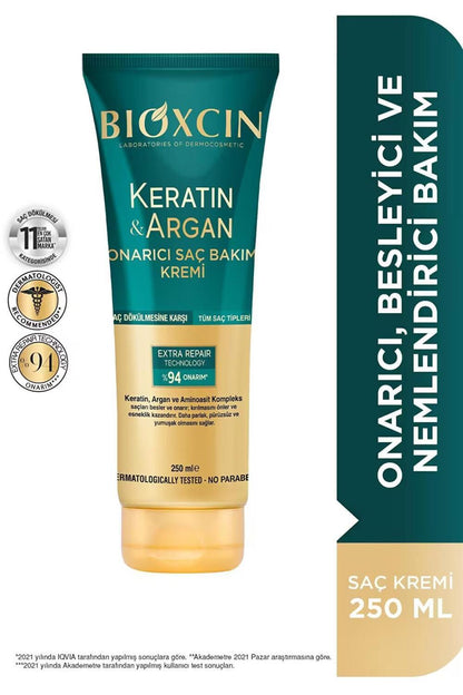 Bioxcin Bioxcin Keratin & Argan Hair Care Cream 250ml - Nourishing Repair for Damaged Hair