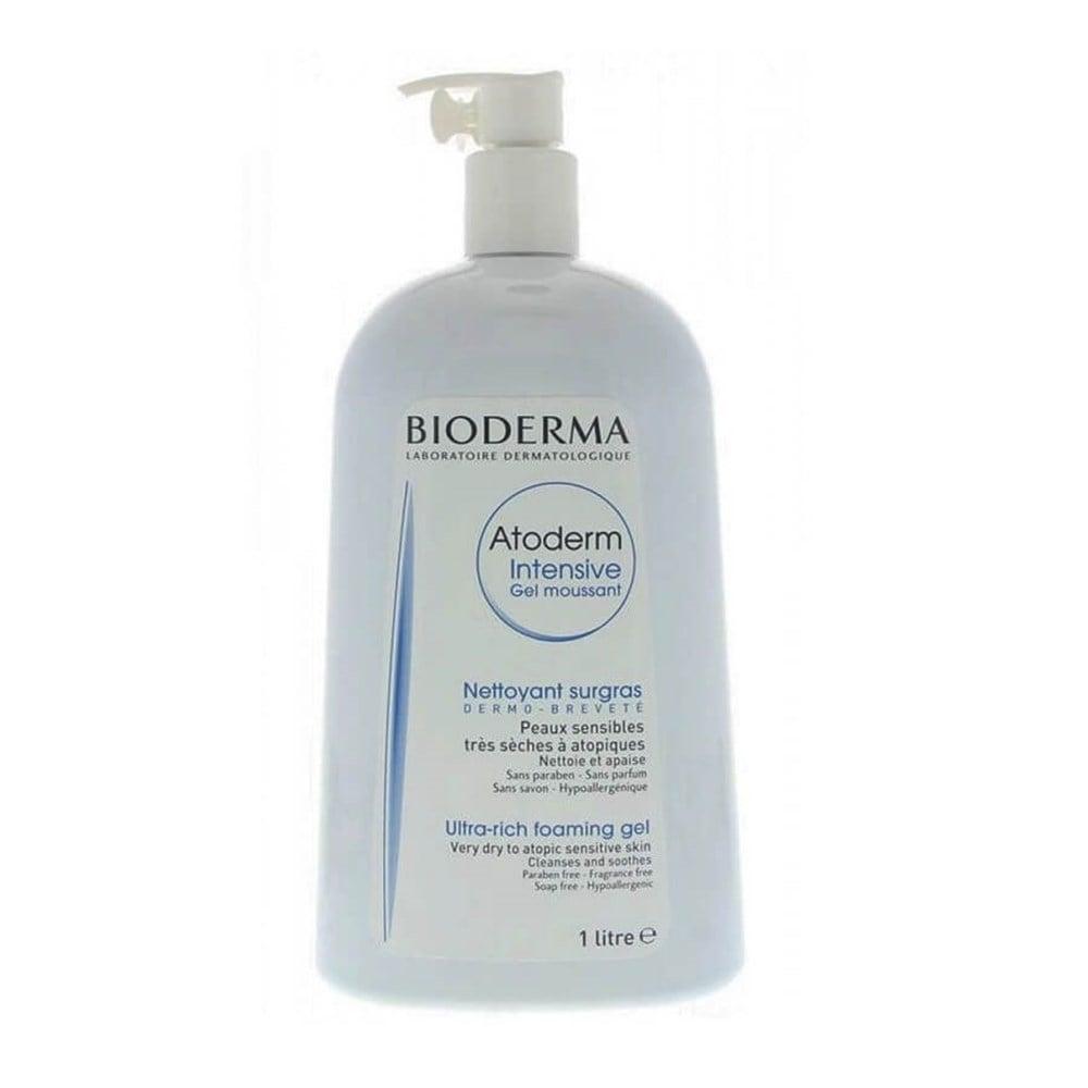 Bioderma Atoderm Intensive Cleansing Gel 1L - Gentle, Soap-Free, Moisturizing for Dry & Sensitive Skin