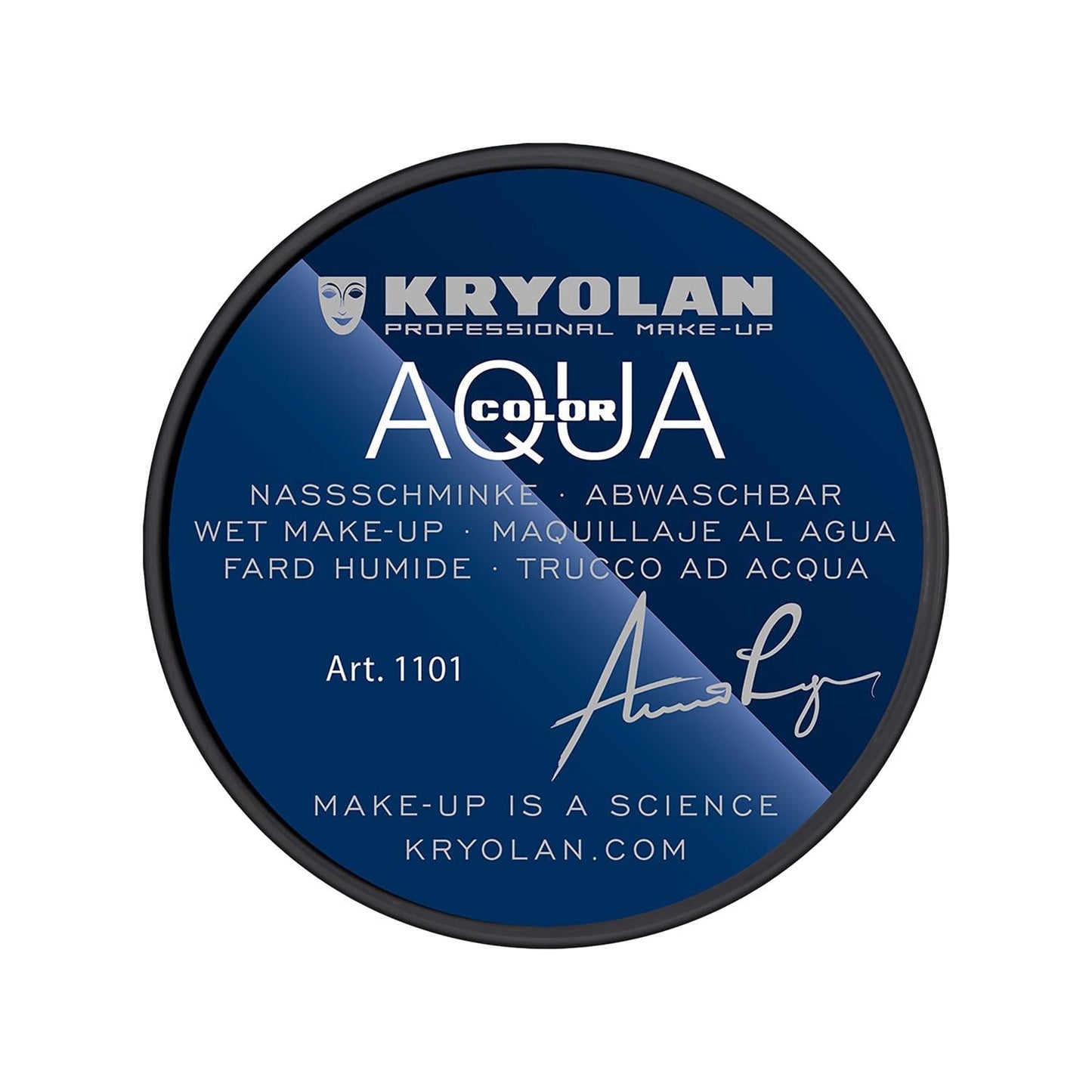 Kryolan Aquacolor Face & Body Makeup 71 Black 8 ml