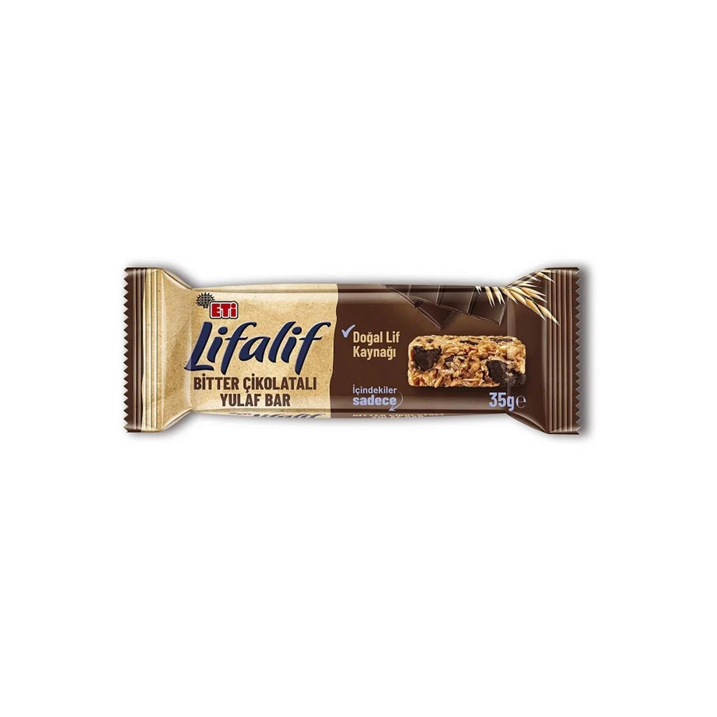 Eti Dark Chocolate Muesli Bar Crispy Whole Grain Snack 35g