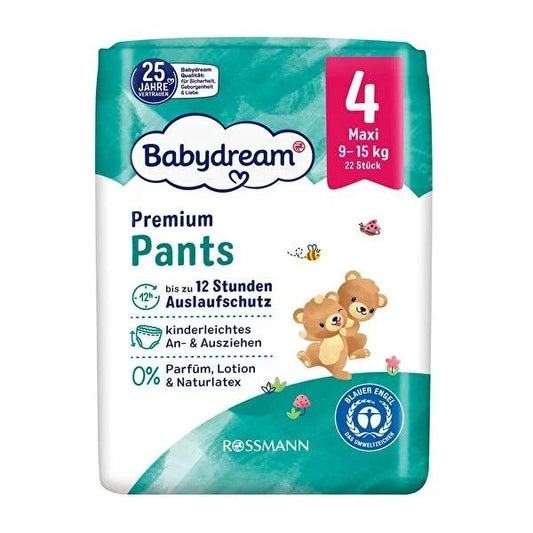 Babydream Soft and Breathable Diaper Pants for Babies - Comfortable, Absorbent, and Dermatologically Tested - Size 4, 22 Count