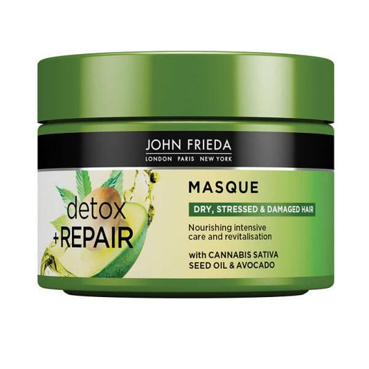 John Frieda Detox and Repair Masque 250ml - Nourishing Hair Care Mask for Dry & Damaged Hair