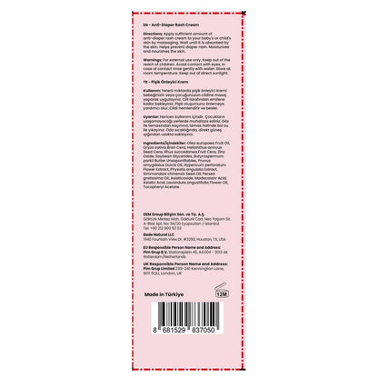 Bade Natural 100% Natural Baby Barrier Cream 75 ml