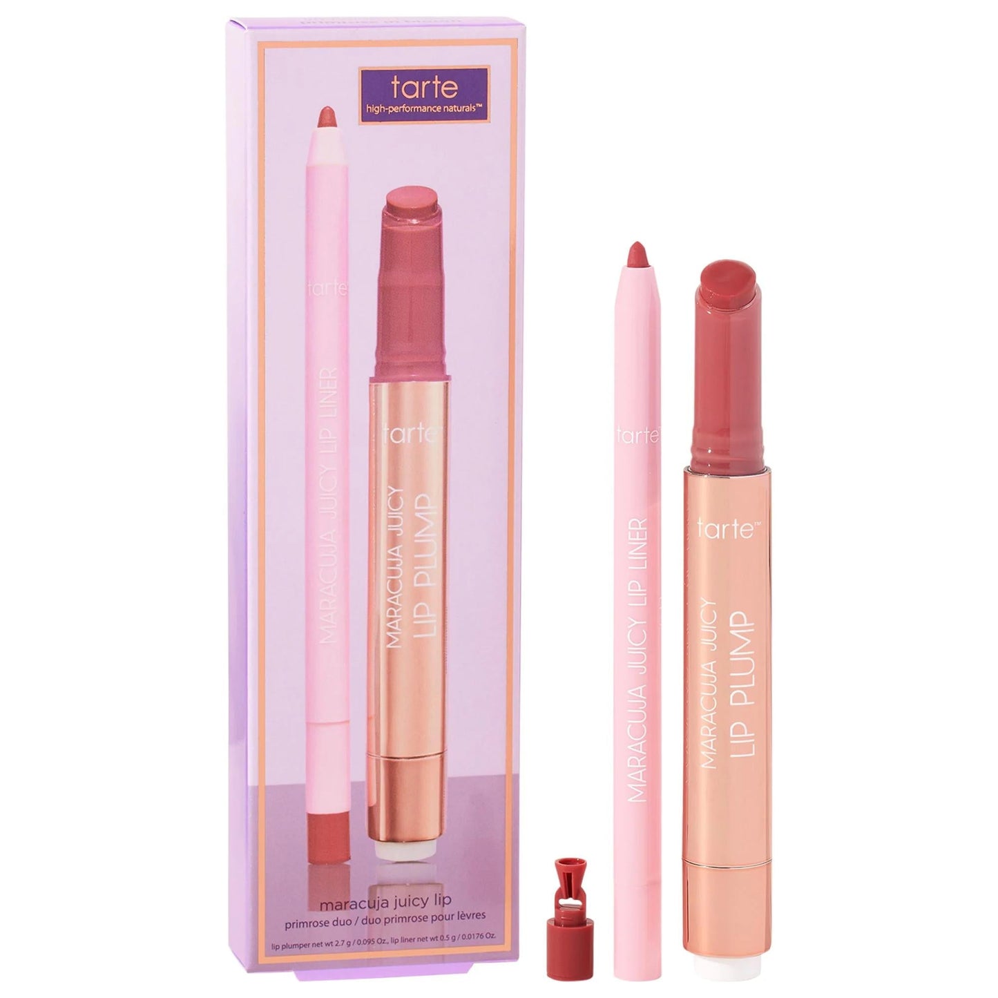 Maracuja Juicy Lip Plump Primrose Duo - Vegan, Cruelty-Free Lip Care Set with Hyaluronic Acid & Maracuja Oil