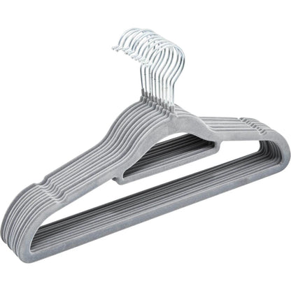 Ideenwelt Grey Padded Clothes Hangers for Delicate Garments 10-Pack