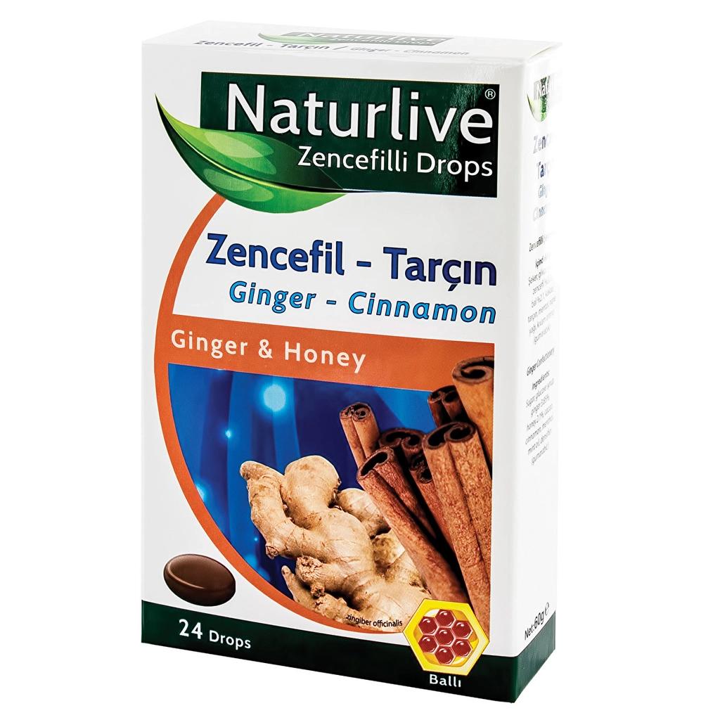 Naturlive Ginger & Cinnamon Herbal Lozenges - 24 Count
