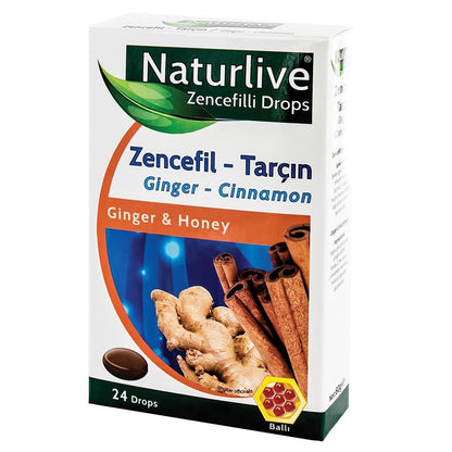 Naturlive Ginger & Cinnamon Herbal Lozenges - 24 Count