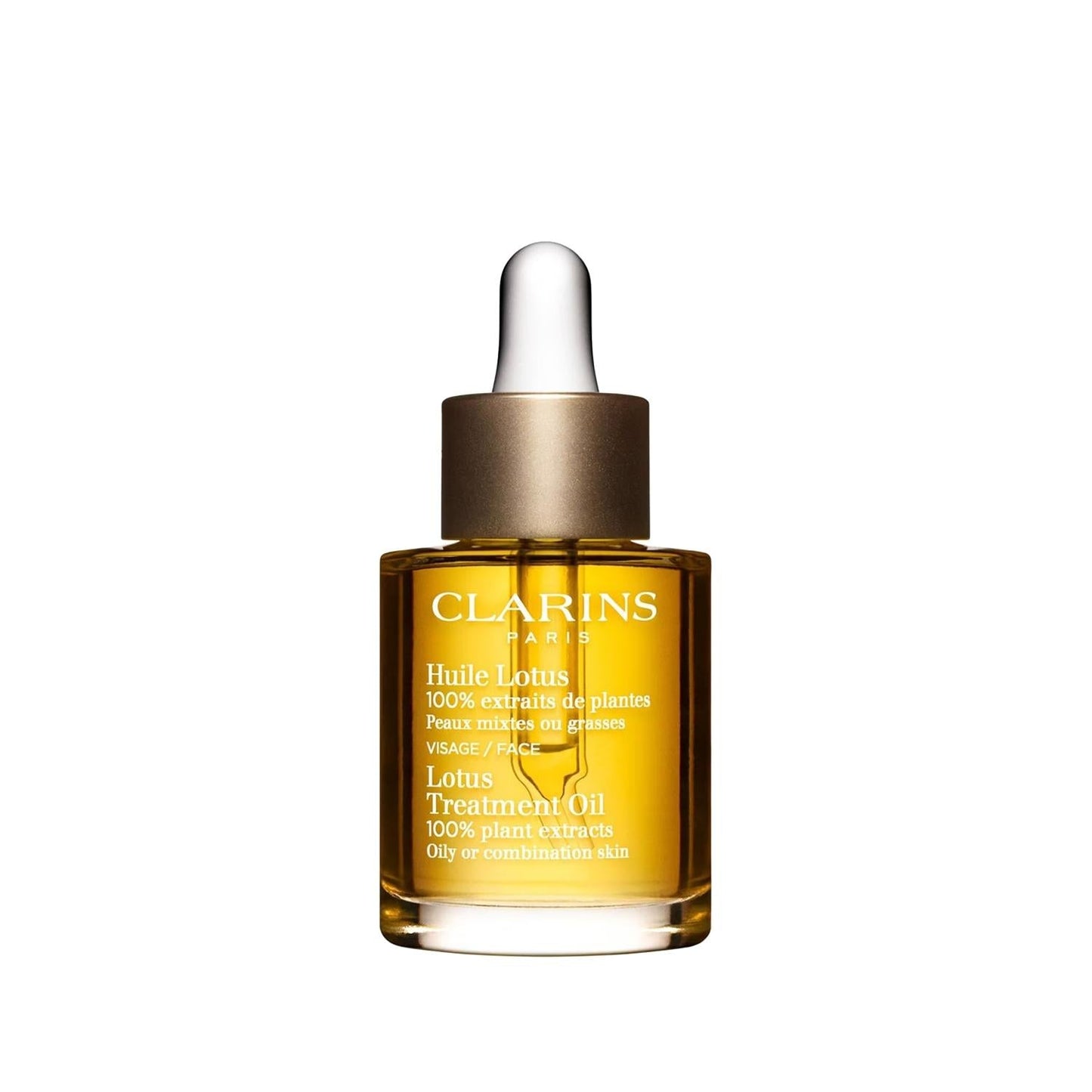 Clarins Lotus Facial Oil: Balance Oily Skin, Minimize Pores & Hydrate with Plant Extracts - Natural Skincare for Radiant Complexion