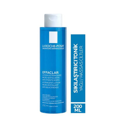 La Roche-Posay Effaclar Micro-Peeling Toner 200ml - Pore-Tightening for Acne-Prone Skin