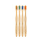 T-Brush Bamboo Toothbrush Medium Hardness 4-Pack - Eco-Friendly Oral Care