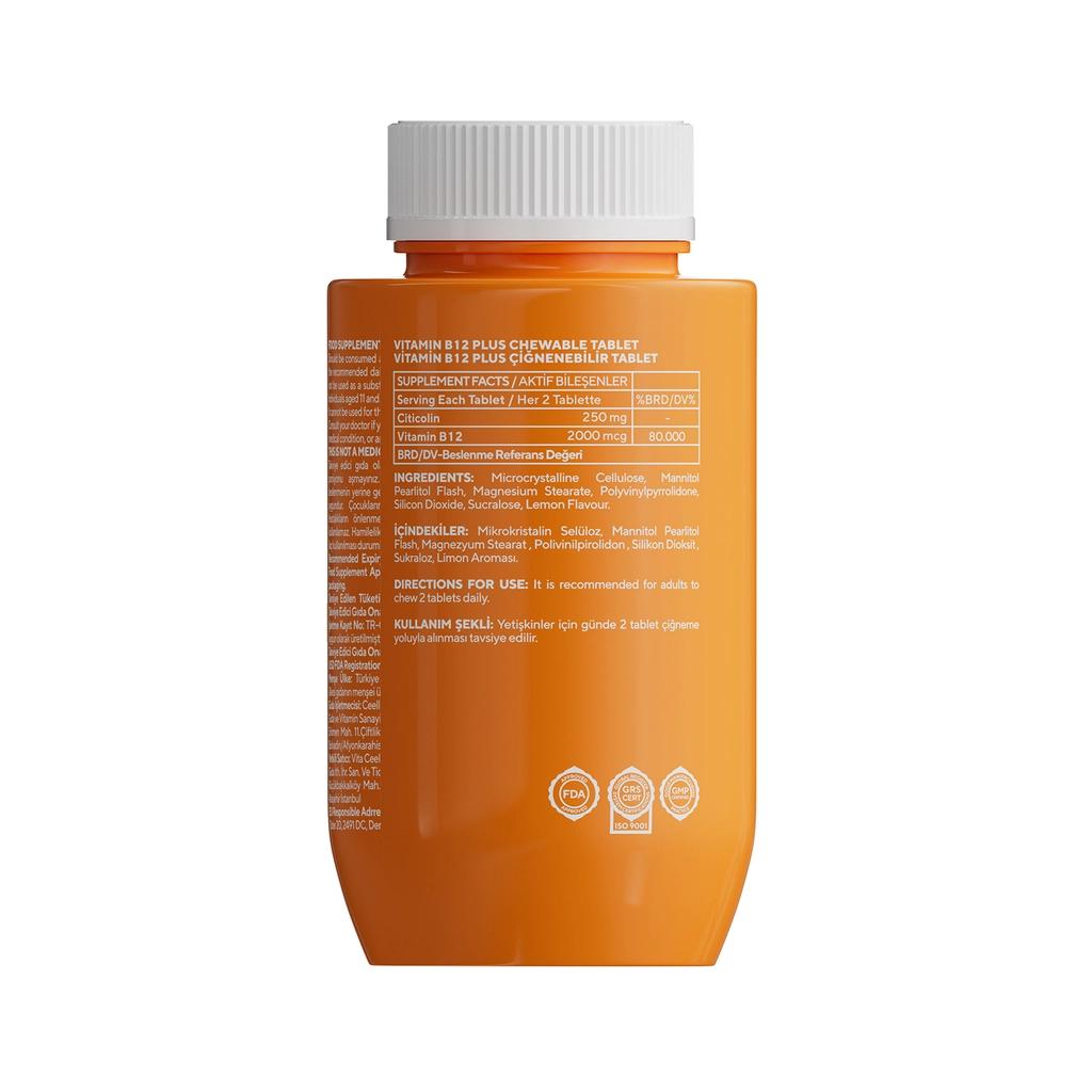 Vita Ceel Vitamin B12 Plus Chewable Sublingual Tablets 60 Count