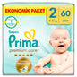 Prima Pampers Baby Diapers Premium Care Size 2 - 60 Count, Ultra Soft & Dermatologically Tested